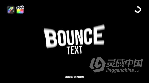 FCPX插件 52个弹跳文本动画预设视频字幕效果Bounce Text Animations  灵感中国网 www.lingganchina.com