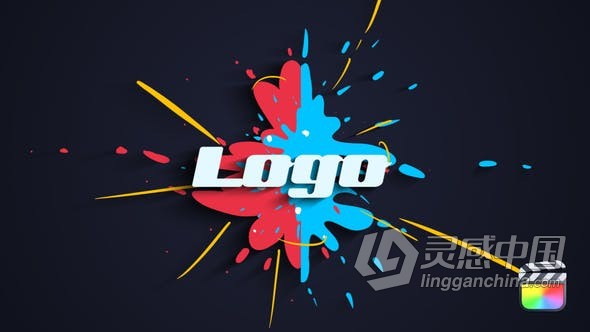 FCPX插件 Liquid Splash Logo FCPX插件卡通流体图形动画MG效果视频片头  灵感中国网 www.lingganchina.com