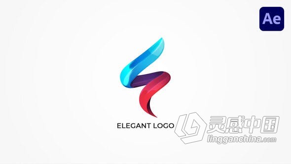 AE模板 3D边缘线条LOGO动画开场视频片头 AE工程 AE文件  灵感中国网 www.lingganchina.com