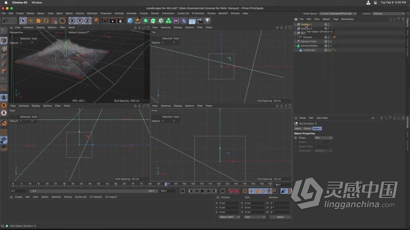 C4D与AE地形景观HUD特效动画制作视频教程 Hud Landscape in Cinema 4D &amp; After Effects  灵感中国网 www.lingganchina.com