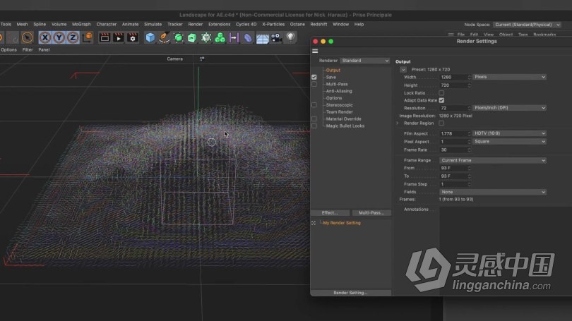 C4D与AE地形景观HUD特效动画制作视频教程 Hud Landscape in Cinema 4D &amp; After Effects  灵感中国网 www.lingganchina.com