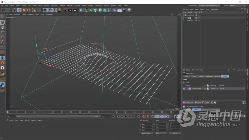 C4D中MoSplines循环动画实例制作视频教程 GreyscaleGorilla - Mesmerizing Mosplines  灵感中国网 www.lingganchina.com