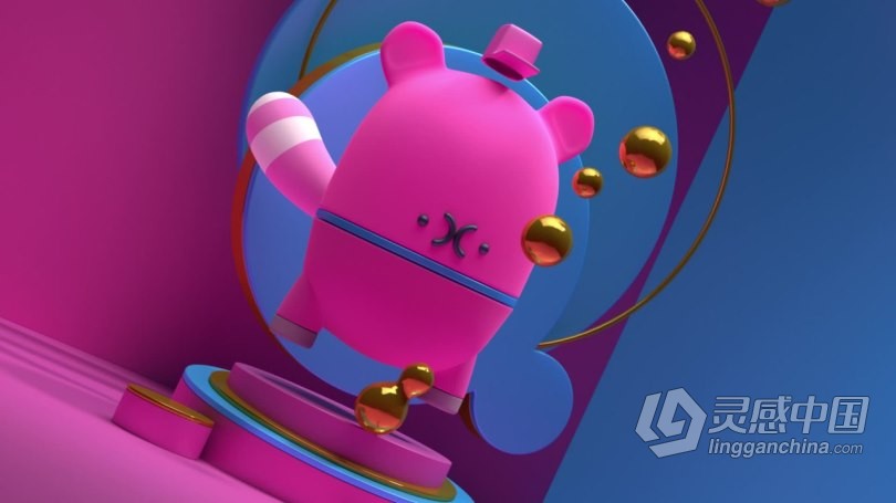 C4D和Arnold多彩场景实例制作训练视频教程 Create colourful scene in C4D with Arnold  灵感中国网 www.lingganchina.com