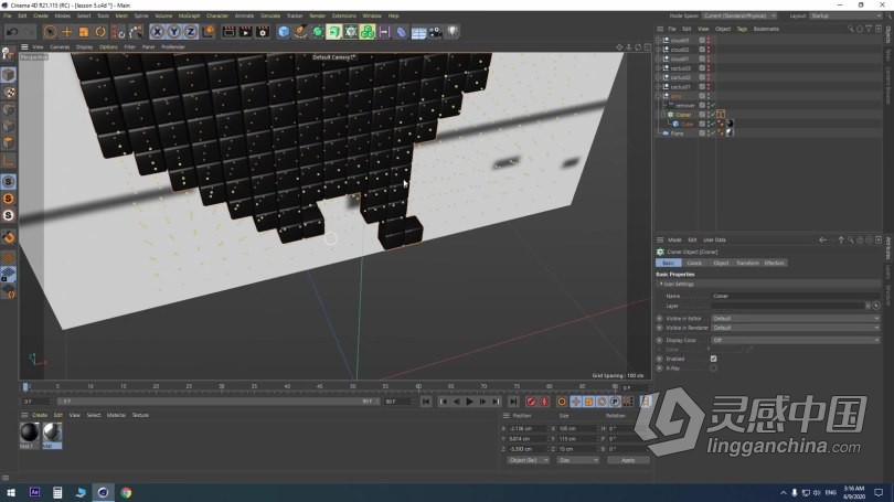 C4D 8位像素风格无缝循环动画制作视频教程 Cinema 4D - Create a looping T-Rex animation in C4D  灵感中国网 www.lingganchina.com