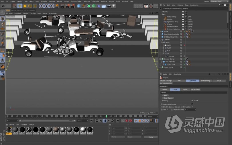 C4D随机动态碰撞动画技术训练视频教程 Motion Design School – Infinite Crash using Cinema 4D  灵感中国网 www.lingganchina.com