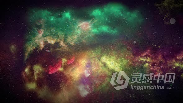 视频素材 3D抽象动画天文学背景宇宙星云空间效果4K视频素材下载  灵感中国网 www.lingganchina.com