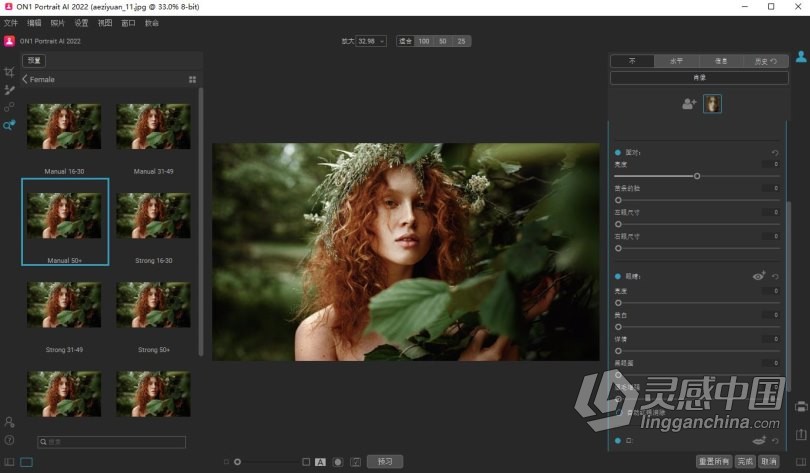 更好的人像编辑 ON1 Portrait AI 2022 v16.0.1.11291 WIN中文版下载 AI人工智能人像修饰磨皮瘦脸PS插件  灵感中国网 www.lingganchina.com