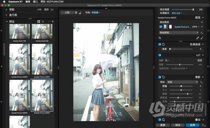 PS/LR顶级摄影图像编辑器胶片滤镜插件Exposure X7 MAC中文版 Exposure X7 7.0.2.119 MAC汉化版下载 支持原生M1  灵感中国网 www.lingganchina.com