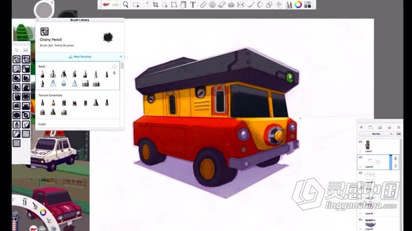 绘画教程 导师Trent Kaniuga教你车辆透视绘画技法视频教程  灵感中国网 www.lingganchina.com