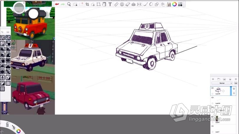 绘画教程 导师Trent Kaniuga教你车辆透视绘画技法视频教程  灵感中国网 www.lingganchina.com