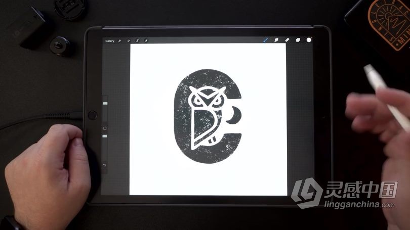 绘画教程 Procreate中创建自定义不同效果画笔视频教程  灵感中国网 www.lingganchina.com