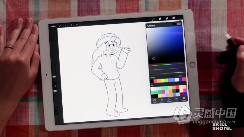 绘画教程 Procreate绘制插图到动画转变视频教程 中文字幕  灵感中国网 www.lingganchina.com