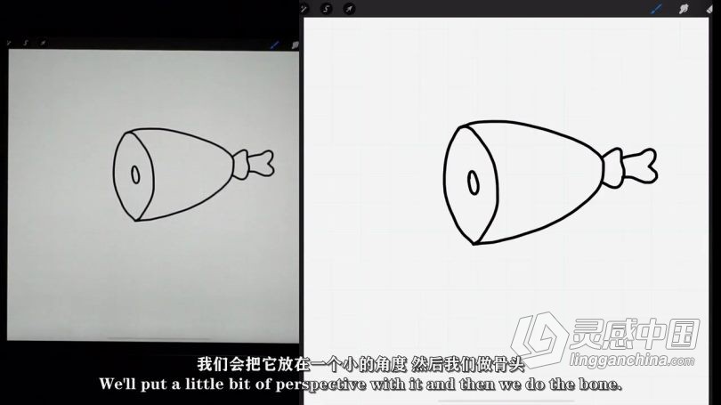 绘画教程 iPad中使用Procreate创建手绘涂鸦图标数字绘画视频教程中文字幕  灵感中国网 www.lingganchina.com