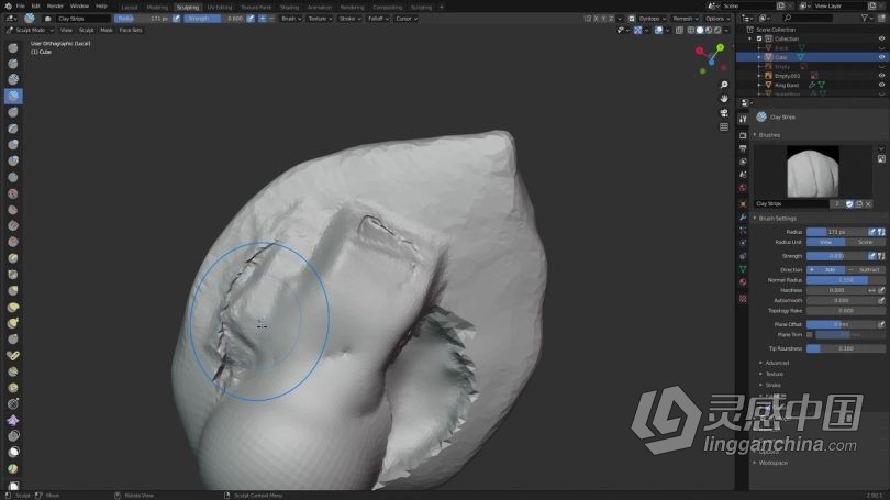 Blender教程 Blender指环戒指3D打印级建模技术训练视频教程  灵感中国网 www.lingganchina.com