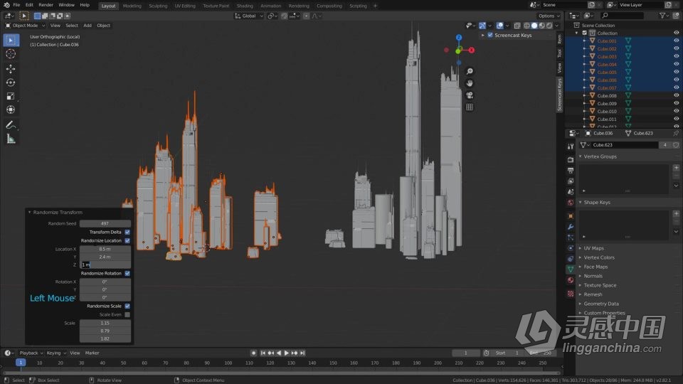 Blender超酷城市建筑场景大师级制作视频教程  灵感中国网 www.lingganchina.com