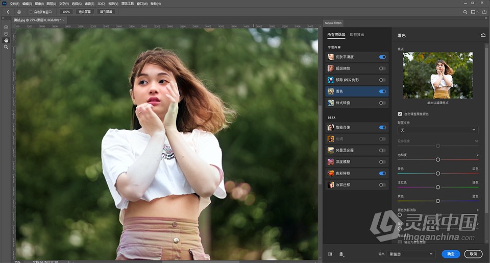 Adobe Photoshop 2022 23.2.1.303 中文版 含Neural Filters神经网络滤镜 Win版本  灵感中国网 www.lingganchina.com