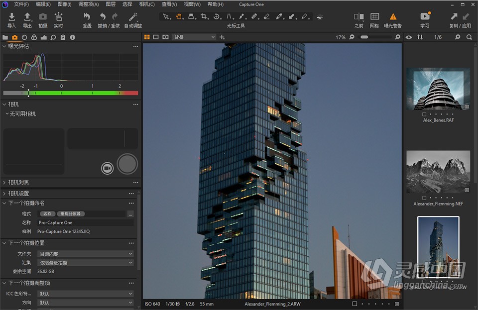 飞思软件RAW图像处理软件 Capture One 22 Pro 15.1.1.2 中文版 Win系统  灵感中国网 www.lingganchina.com