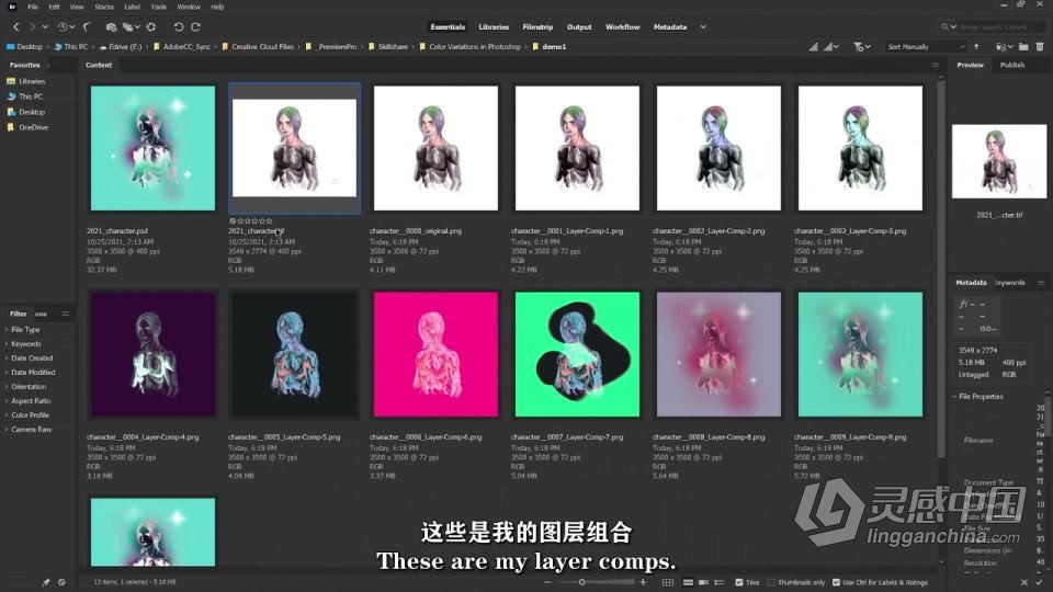 Photoshop中创意色彩变化概念艺术训练视频教程 中文字幕  灵感中国网 www.lingganchina.com