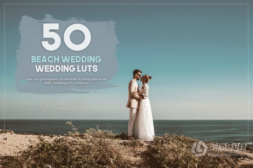 50个海滩婚礼LUT调色预设 50 Beach Wedding LUTs Pack  灵感中国网 www.lingganchina.com