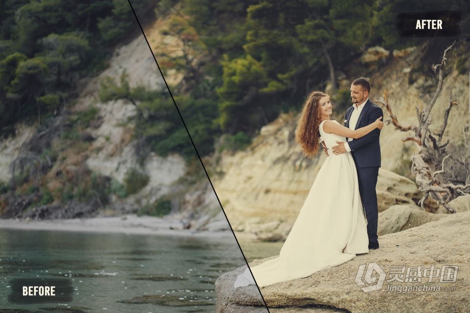 50个海滩婚礼LUT调色预设 50 Beach Wedding LUTs Pack  灵感中国网 www.lingganchina.com