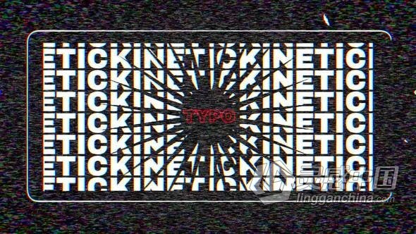 FCPX插件-多彩溶解元素快速故障口号标语标题排版视频片头 Typo Glitch Logo Reveal  灵感中国网 www.lingganchina.com