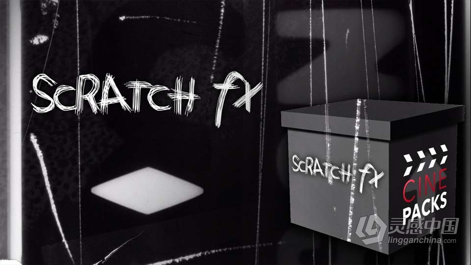 Scratch FX 制作胶片划痕闪动效果4K分辨率合成视频素材  灵感中国网 www.lingganchina.com