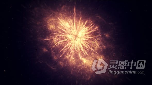 闪耀抽象金色粒子特效视频片头LOGO动画PR模板 Gold Particle Logo Reveal Mogrt  灵感中国网 www.lingganchina.com