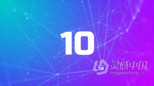 PR开场视频片头模板倒数10秒动画倒计时LOGO效果 Elegant Countdown Logo Mogrt  灵感中国网 www.lingganchina.com