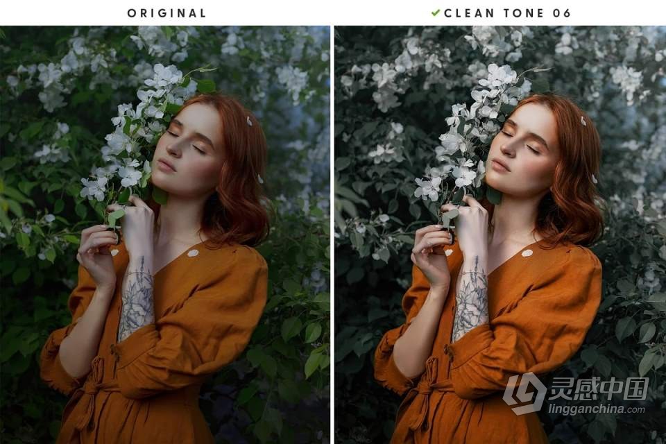 干净通透创意电影人像后期调色Lightroom预设 Clean Tones - Actions and Presets  灵感中国网 www.lingganchina.com