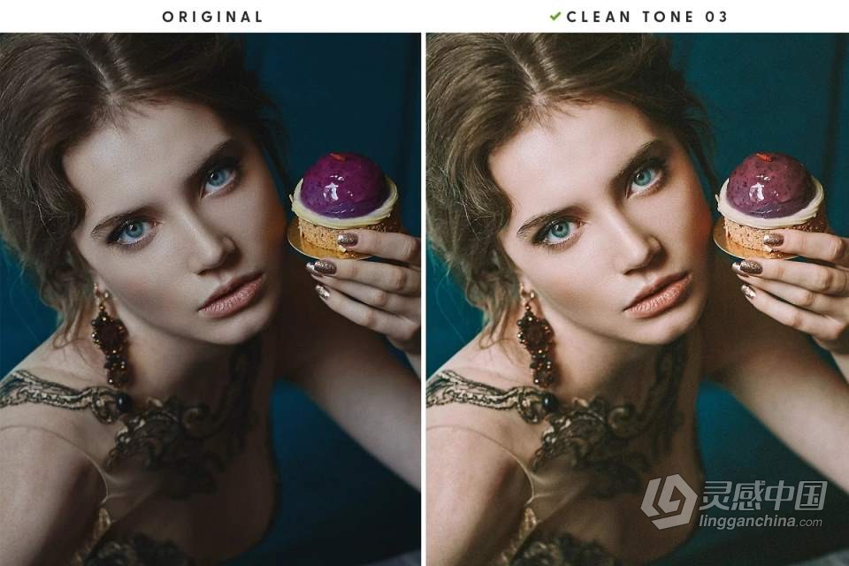 干净通透创意电影人像后期调色Lightroom预设 Clean Tones - Actions and Presets  灵感中国网 www.lingganchina.com