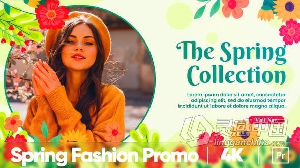 PR模板-春季时尚流行趋势vlog介绍服装模特新品展示商店促销视频 Spring Fashion Promo MOGRT  灵感中国网 www.lingganchina.com