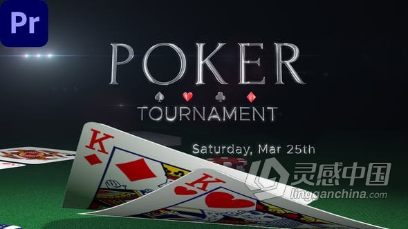 PR模板-赌场扑克游戏体育运动电影扑克牌片头 Poker Opener 2 Premiere Pro  灵感中国网 www.lingganchina.com