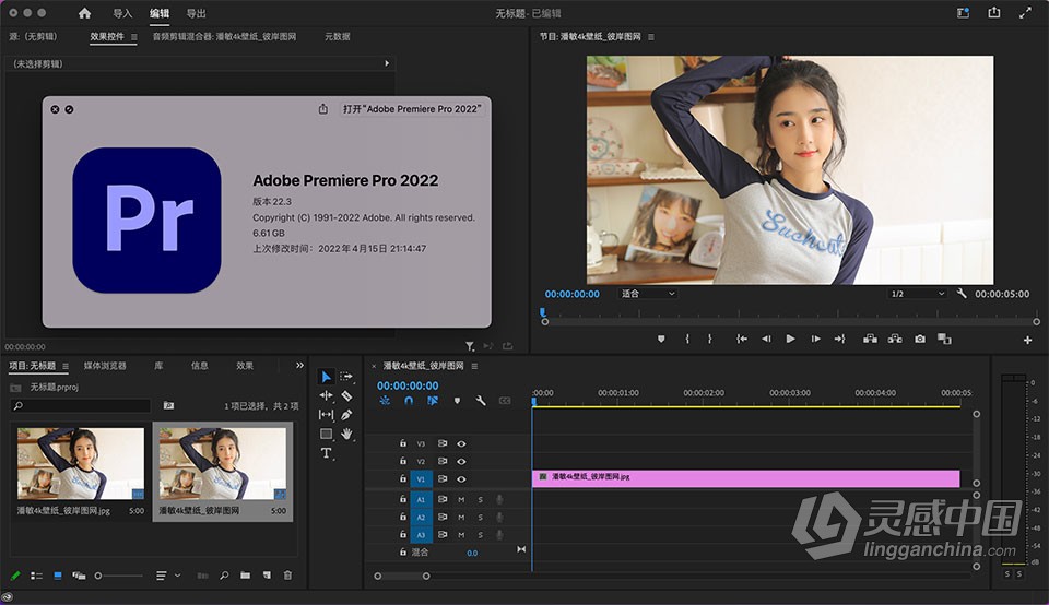 PR 2022苹果版 Premiere Pro 2022 v22.3.0 for Mac 中文激活版 intel/M1通用  灵感中国网 www.lingganchina.com