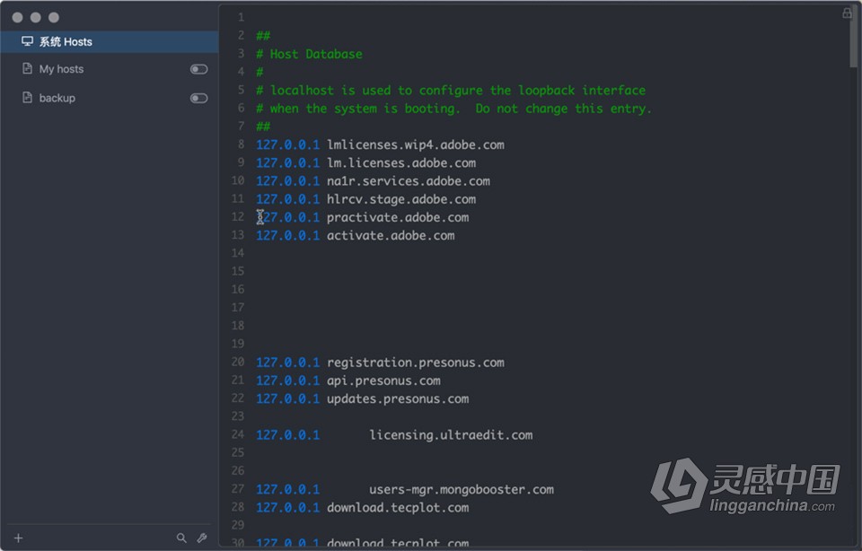 SwitchHosts 4.1.2 for 中文版 好用的hosts修改编辑管理工具软件下载 WIN+MAC+Linux  灵感中国网 www.lingganchina.com