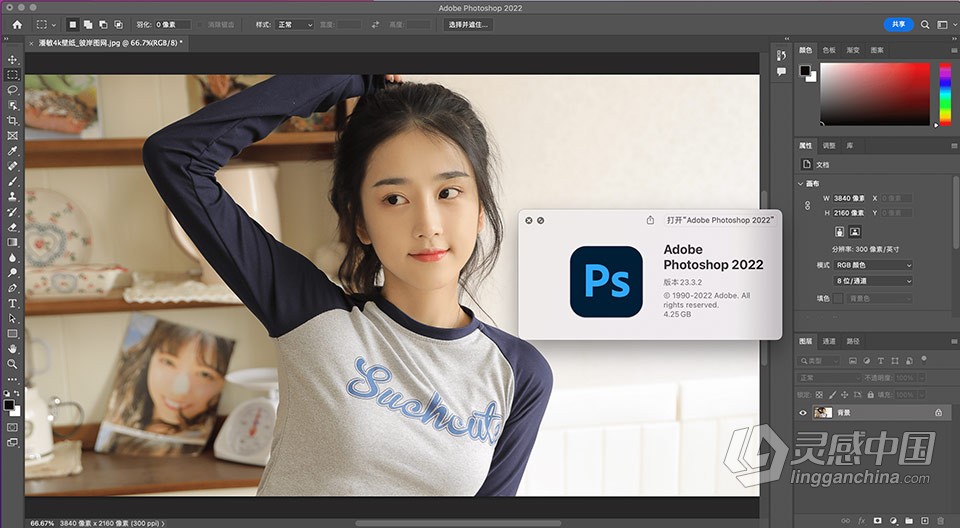 PS 2022苹果版 Adobe Photoshop 2022 23.3.2 for Mac 中文激活版 intel/M1通用  灵感中国网 www.lingganchina.com