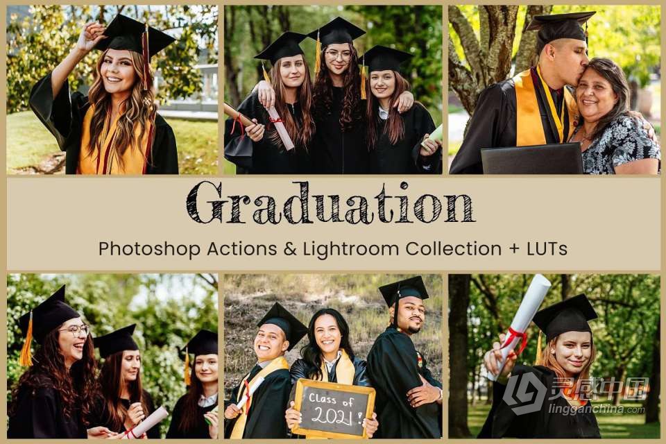 校园毕业照摄影后期调色LR预设及LUT预设 Graduation Lightroom Presets  灵感中国网 www.lingganchina.com