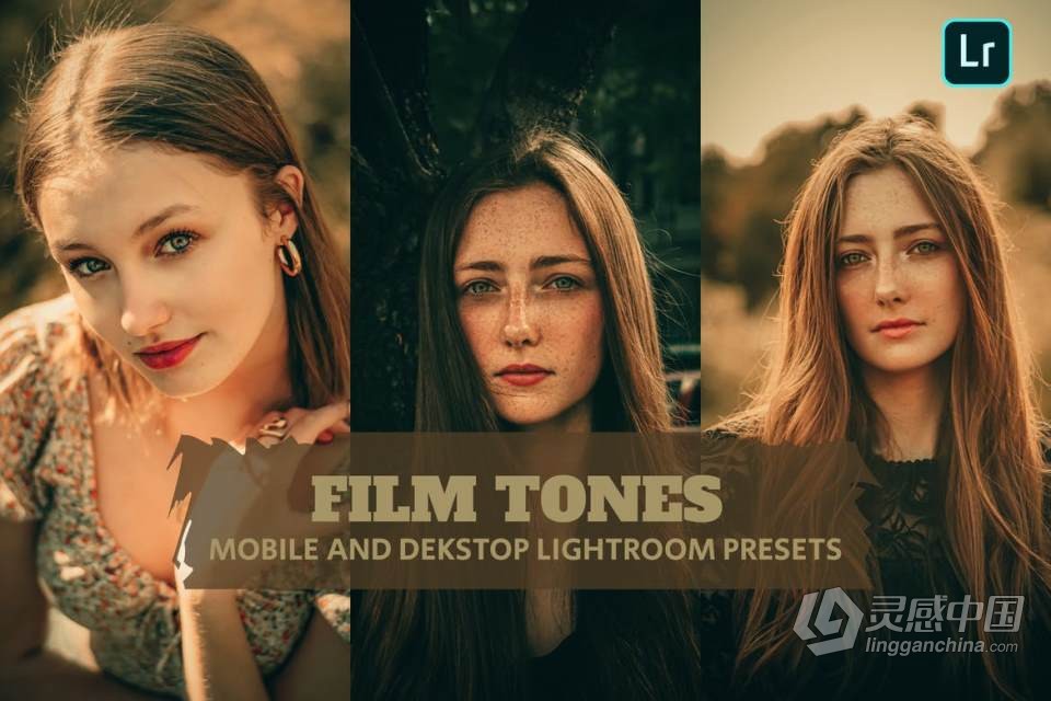 电影人像后期调色Lightroom预设 Film Tones Lightroom Presets  灵感中国网 www.lingganchina.com