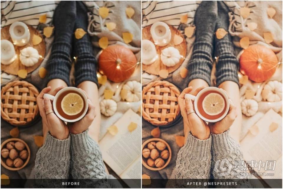 NesPresets - INS风格秋季人像后期调色LR预设NesPresets - Insta Autumn  灵感中国网 www.lingganchina.com