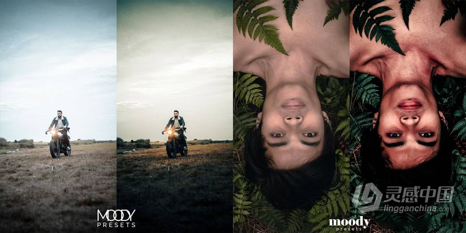 MoodyPresets - 穆迪情绪人像Lr预设捆绑包60个Lr预设 Moody presets  灵感中国网 www.lingganchina.com