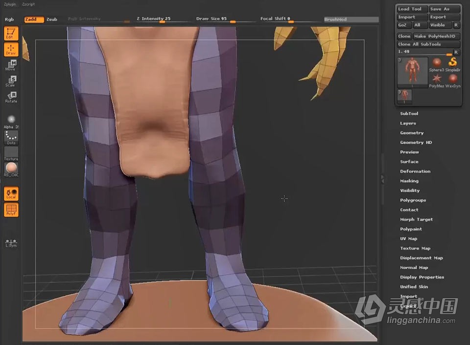 ZBrush野蛮人综合案例角色雕刻建模中文教程  灵感中国网 www.lingganchina.com