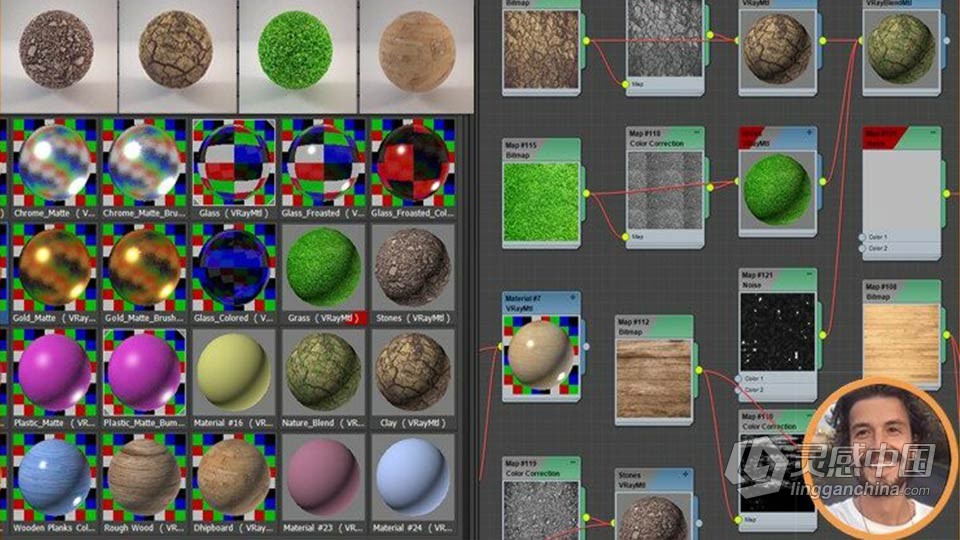 3dsmax与Vray逼真材质可视化技术视频教程 中文字幕  灵感中国网 www.lingganchina.com