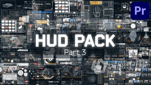 PR模板-18种3D HUD全息技术平视显示器界面未来高技元素Part3 HUD Pack Part 3 PP  灵感中国网 www.lingganchina.com