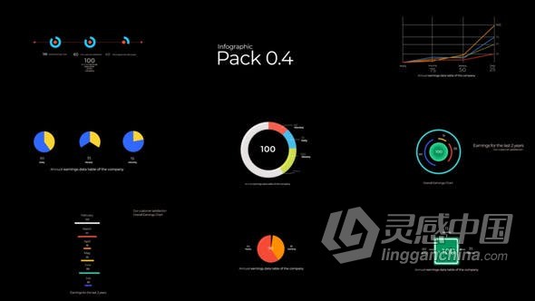 8种信息图表动画PR模板工程文件下载  灵感中国网 www.lingganchina.com