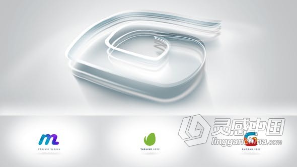 AE模板-明亮3D标志动画视频片头LOGO效果工程文件下载  灵感中国网 www.lingganchina.com