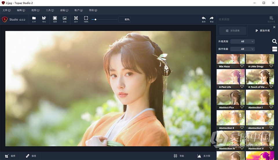 Topaz Studio 2.3.2 汉化版 创意照片编辑软件 WIN中文版  灵感中国网 www.lingganchina.com