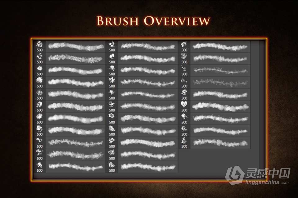 31种真实云彩白云水彩效果PS笔刷 31 Cloud Stroke Brushes  灵感中国网 www.lingganchina.com