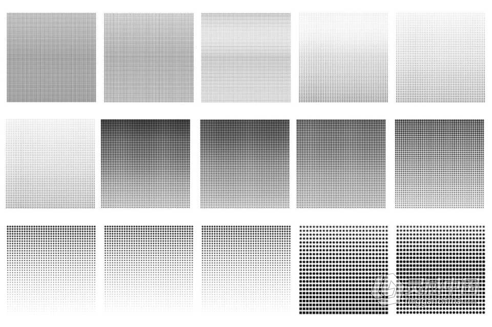 【PS笔刷】60款半色调效果PS笔刷 halftone photoshop brushes  灵感中国网 www.lingganchina.com