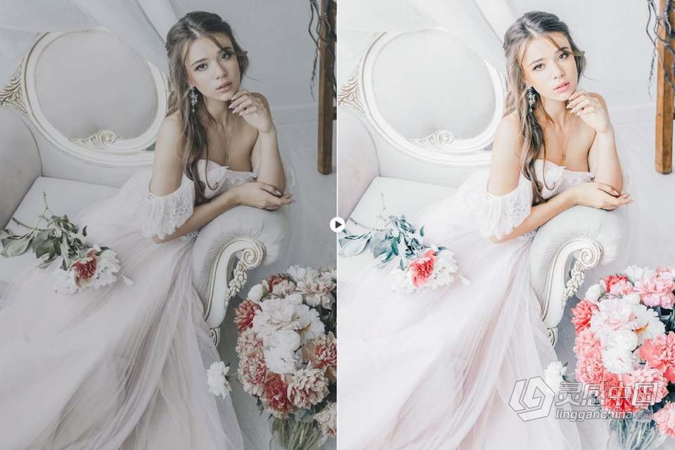 1200+明亮通透电影婚礼人像摄影后期LR预设和PS叠加合成素材 1200+ Wedding Bundle PS | LR items  灵感中国网 www.lingganchina.com