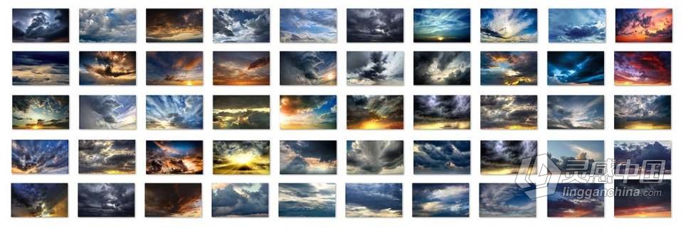 50张暴风雨来临阴沉天空云层摄影后期叠加素材 50 Dramatic sky overlays  灵感中国网 www.lingganchina.com