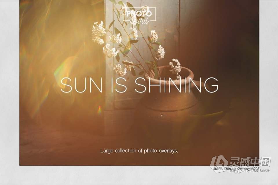 40张金色耀眼太阳炫光特效照片叠加合成素材 Sun is Shining Overlays  灵感中国网 www.lingganchina.com